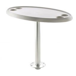 Vetus Oval Table, 76 x 45 cm, with Removable Pedestal and base plate, Height 68 cm