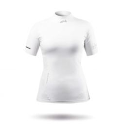 Zhik Rash Guard - Eco Spandex - Short Sleeve Top - White (Women)