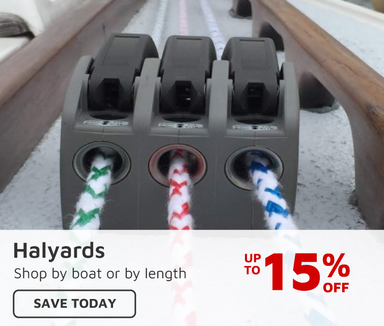 Halyards up to 15% off