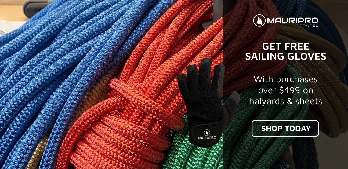 Get Free Sailing Gloves For Purchases Over $499 On Halyards & Sheets