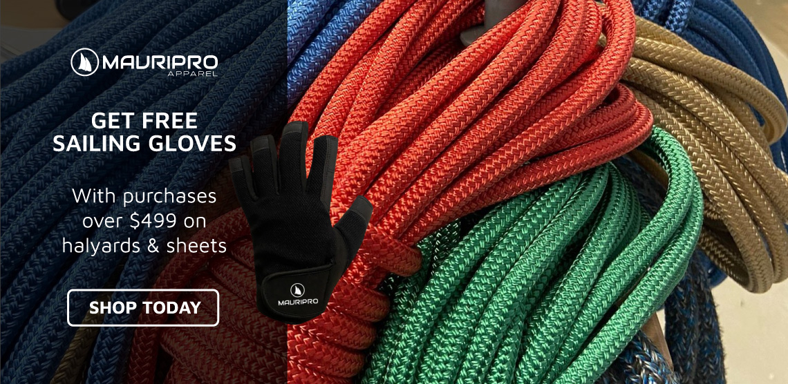 Get Free Sailing Gloves For Purchases Over $499 On Halyards & Sheets